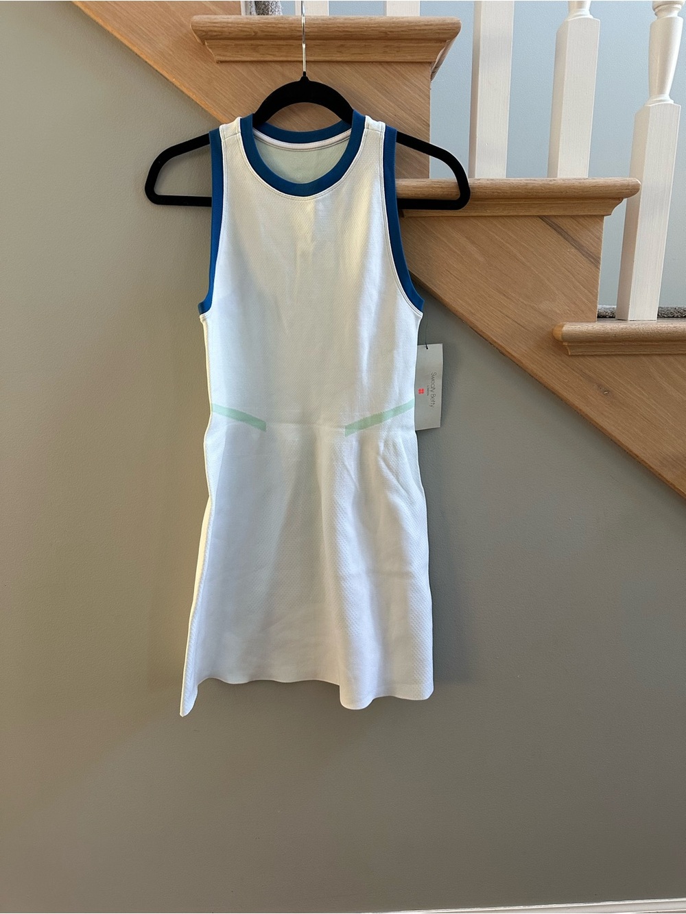Sweaty Betty White and Blue Athletic Dress